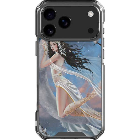 Fairy on Moon with Birds by Nene Thomas iPhone 18 Pro Max Clear Case