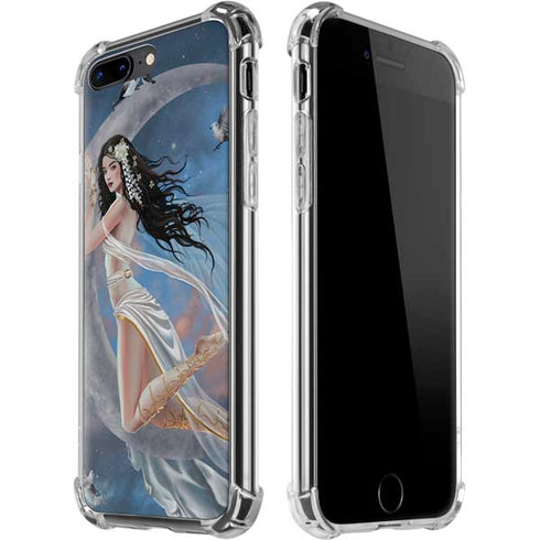 Fairy on Moon with Birds by Nene Thomas iPhone Cases