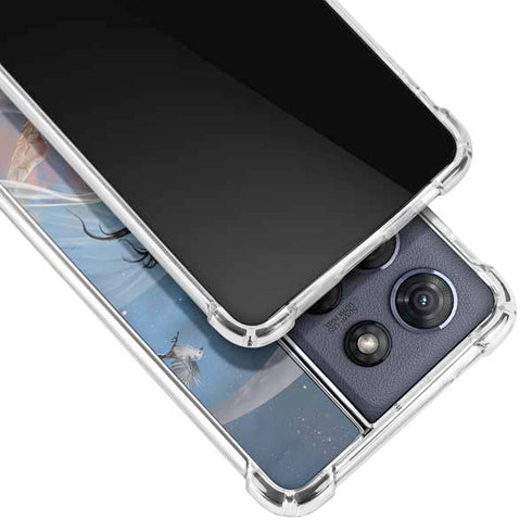 Fairy on Moon with Birds by Nene Thomas Moto G 5G (2025) Clear Case