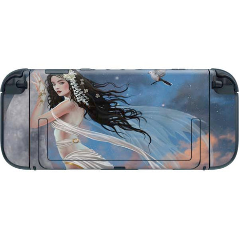 Fairy on Moon with Birds by Nene Thomas Nintendo Switch 2 (2025) with Joy-Con Skin