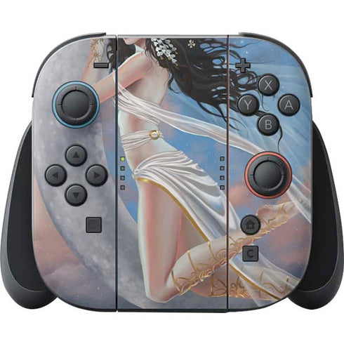 Fairy on Moon with Birds by Nene Thomas Nintendo Skins