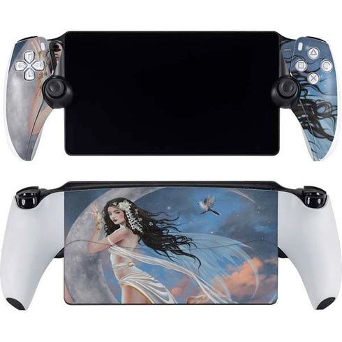 Fairy on Moon with Birds by Nene Thomas PlayStation Portal Remote Player Skin