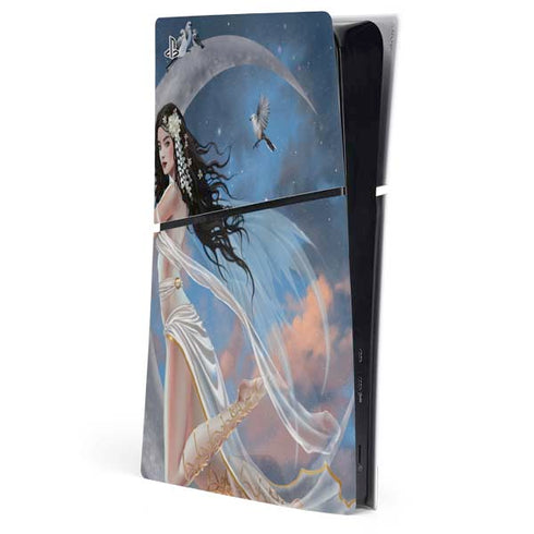 Fairy on Moon with Birds by Nene Thomas PlayStation PS5 Skins
