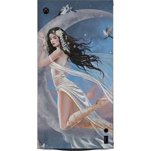 Fairy on Moon with Birds by Nene Thomas XBox Series X Digital Edition Console Skin