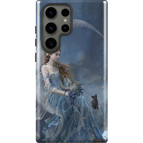 Fairy with Black Cat Sitting on Moon by Nene Thomas Galaxy S23 Ultra Pro Case