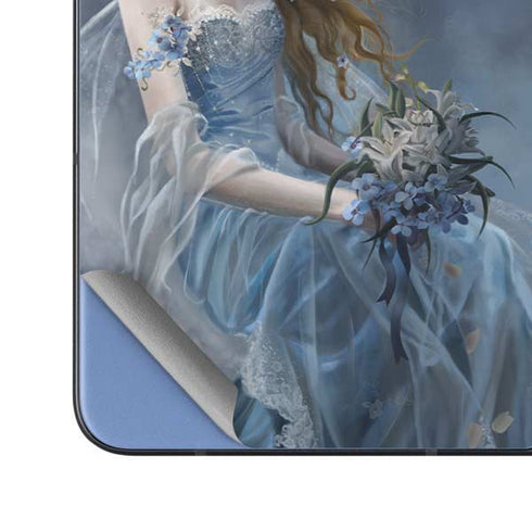 Fairy with Black Cat Sitting on Moon by Nene Thomas Galaxy Z Fold5 5G Skin