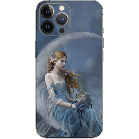 Fairy with Black Cat Sitting on Moon by Nene Thomas iPhone 15 Pro Max Skin