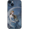 Fairy with Black Cat Sitting on Moon by Nene Thomas iPhone 15 Skin