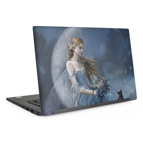 Fairy with Black Cat Sitting on Moon by Nene Thomas Dell Latitude Skin
