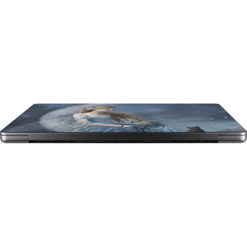 Fairy with Black Cat Sitting on Moon by Nene Thomas Apple MacBook Pro 14-inch Skin
