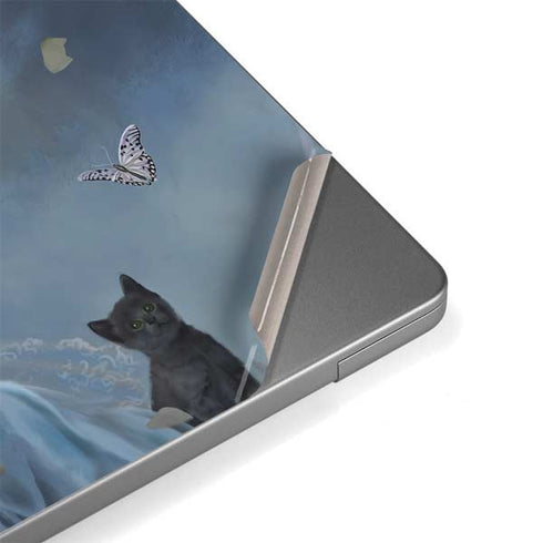Fairy with Black Cat Sitting on Moon by Nene Thomas Apple MacBook Pro 14-inch Skin