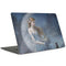 Fairy with Black Cat Sitting on Moon by Nene Thomas MacBook Skins