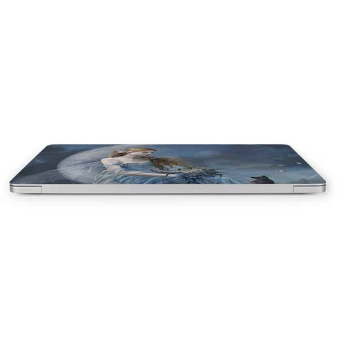 Fairy with Black Cat Sitting on Moon by Nene Thomas Apple MacBook Pro 16-inch Skin