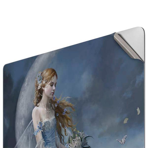 Fairy with Black Cat Sitting on Moon by Nene Thomas Apple MacBook Pro 16-inch Skin