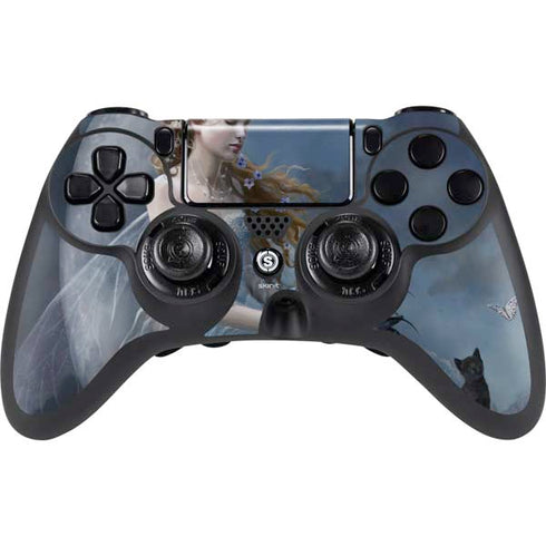 Fairy with Black Cat Sitting on Moon by Nene Thomas PlayStation PS4 Skins
