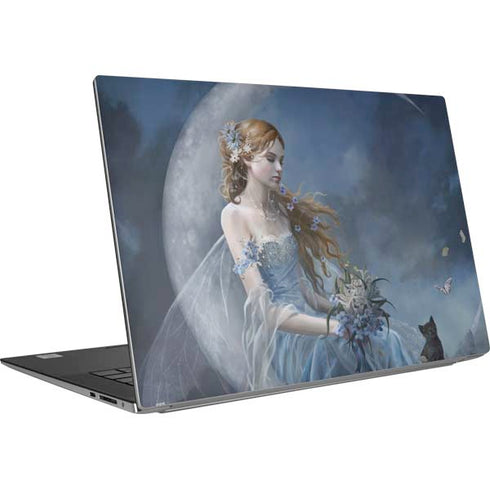 Fairy with Black Cat Sitting on Moon by Nene Thomas Dell XPS Skin