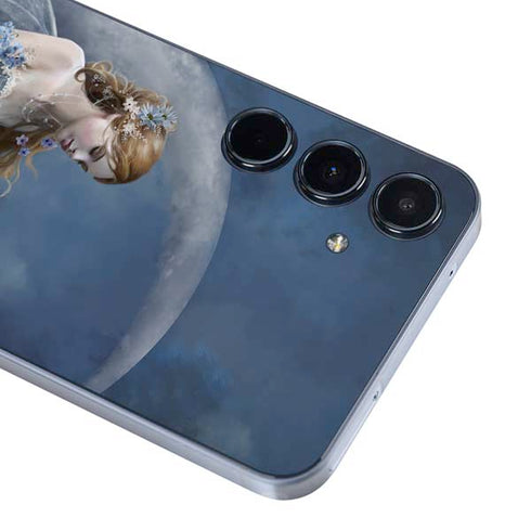 Fairy with Black Cat Sitting on Moon by Nene Thomas Galaxy A36 5G Skin