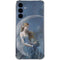 Fairy with Black Cat Sitting on Moon by Nene Thomas Galaxy A55 5G Clear Case