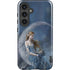 Fairy with Black Cat Sitting on Moon by Nene Thomas Galaxy S25 Impact Case