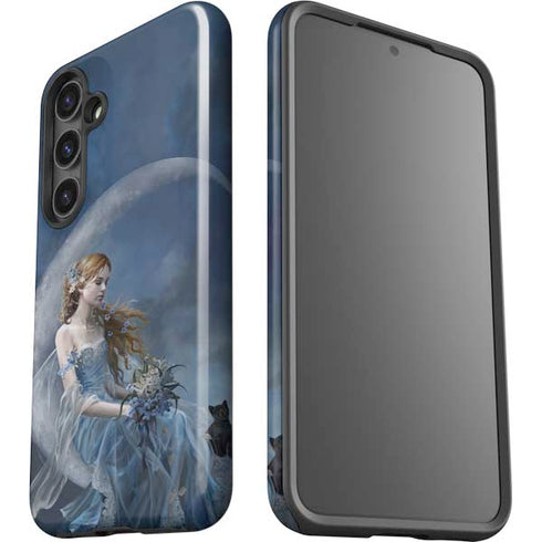 Fairy with Black Cat Sitting on Moon by Nene Thomas Galaxy S25 Plus Impact Case