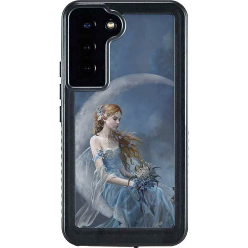 Fairy with Black Cat Sitting on Moon by Nene Thomas Galaxy S24 Plus Waterproof Case