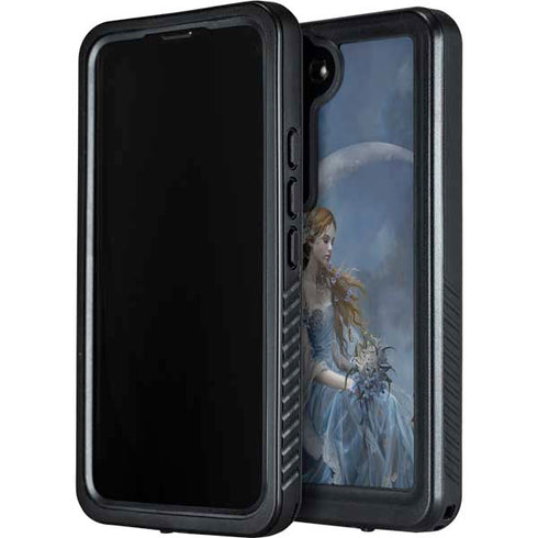 Fairy with Black Cat Sitting on Moon by Nene Thomas Galaxy S24 Plus Waterproof Case