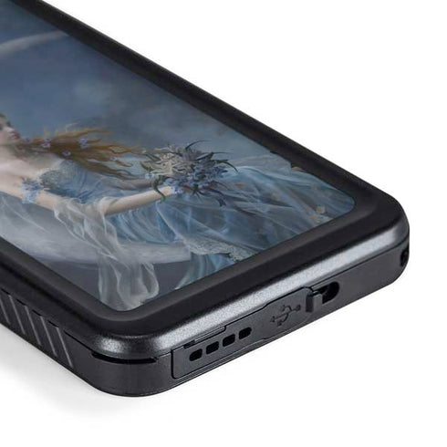Fairy with Black Cat Sitting on Moon by Nene Thomas Galaxy S24 Plus Waterproof Case