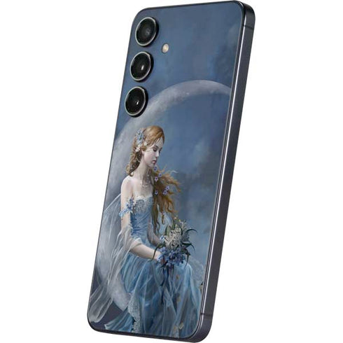 Fairy with Black Cat Sitting on Moon by Nene Thomas Galaxy S24 Skin