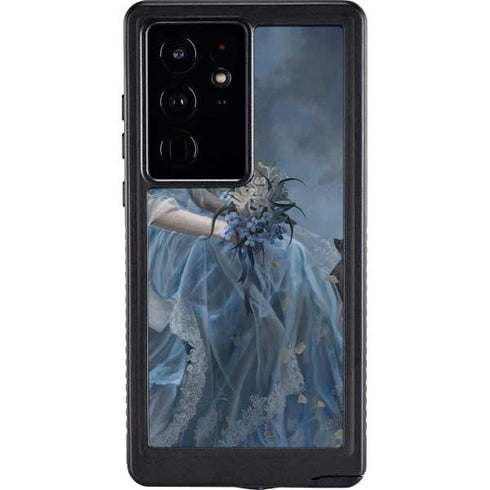 Fairy with Black Cat Sitting on Moon by Nene Thomas Galaxy S24 Ultra Waterproof Case
