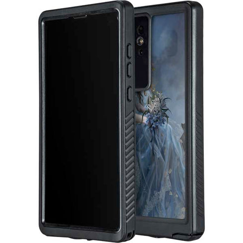 Fairy with Black Cat Sitting on Moon by Nene Thomas Galaxy S24 Ultra Waterproof Case