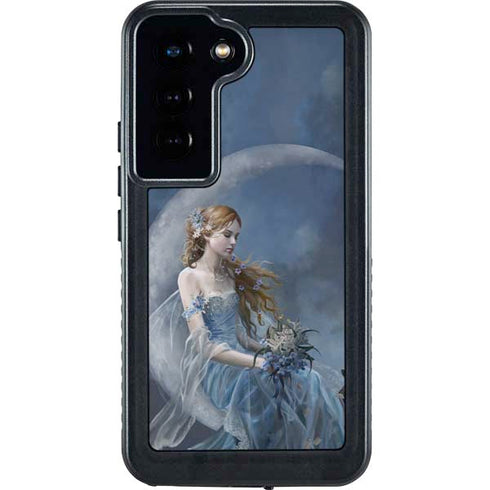 Fairy with Black Cat Sitting on Moon by Nene Thomas Galaxy S24 Waterproof Case