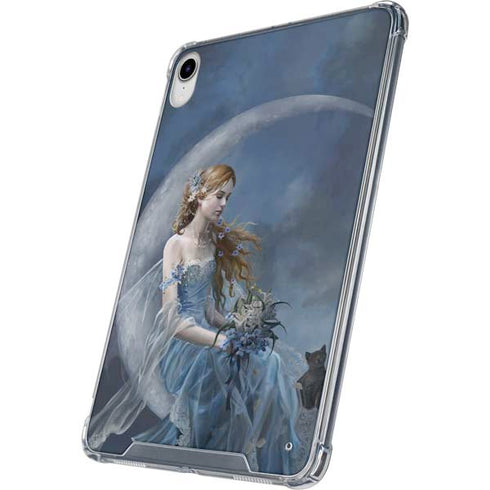 Fairy with Black Cat Sitting on Moon by Nene Thomas iPad 11th Gen (2025) Clear Case