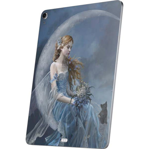 Fairy with Black Cat Sitting on Moon by Nene Thomas Apple iPad Air Skin