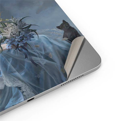 Fairy with Black Cat Sitting on Moon by Nene Thomas Apple iPad Air Skin
