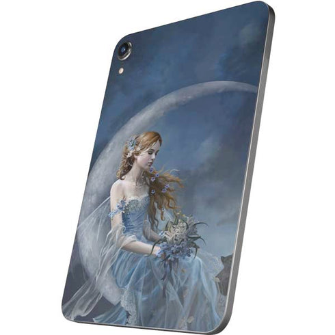 Fairy with Black Cat Sitting on Moon by Nene Thomas Apple iPad Mini Skin