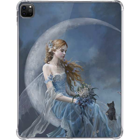 Fairy with Black Cat Sitting on Moon by Nene Thomas iPad Pro 11in (2024) Clear Case