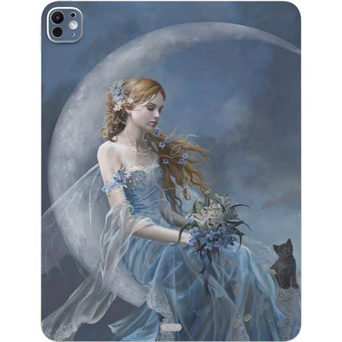 Fairy with Black Cat Sitting on Moon by Nene Thomas iPad Pro 13in M4 (2024) Skin