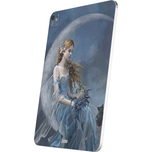 Fairy with Black Cat Sitting on Moon by Nene Thomas iPad Pro 13in M4 (2024) Skin