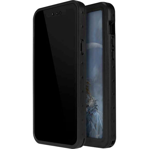 Fairy with Black Cat Sitting on Moon by Nene Thomas iPhone 15 Plus Waterproof Case