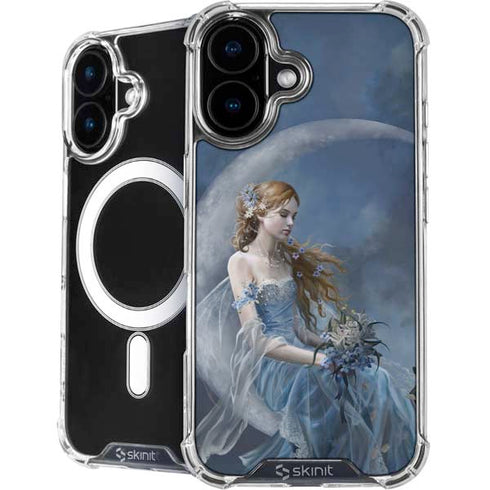 Fairy with Black Cat Sitting on Moon by Nene Thomas iPhone 16 MagSafe Case