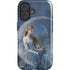 Fairy with Black Cat Sitting on Moon by Nene Thomas iPhone 16 Magsafe Impact Case
