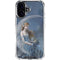 Fairy with Black Cat Sitting on Moon by Nene Thomas iPhone 16 Plus Clear Case