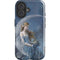 Fairy with Black Cat Sitting on Moon by Nene Thomas iPhone 16 Plus Impact Case