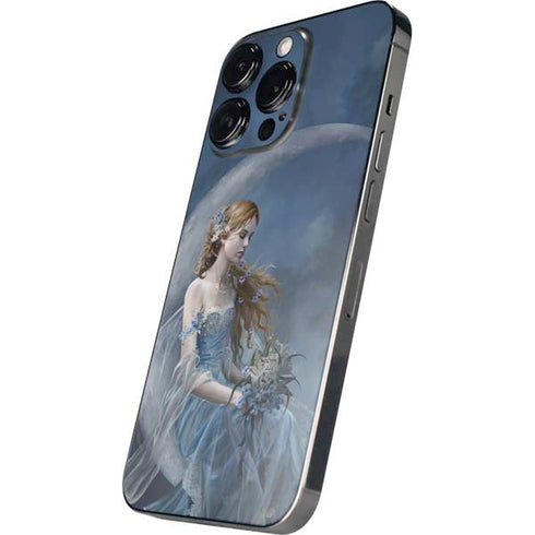 Fairy with Black Cat Sitting on Moon by Nene Thomas iPhone 16 Pro Skin