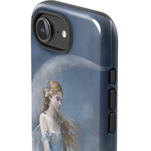 Fairy with Black Cat Sitting on Moon by Nene Thomas iPhone 16e Impact Case