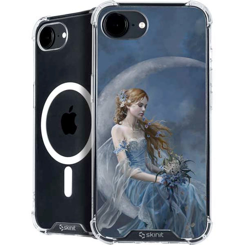 Fairy with Black Cat Sitting on Moon by Nene Thomas iPhone 16e MagSafe Case