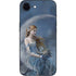 Fairy with Black Cat Sitting on Moon by Nene Thomas iPhone 16e Skin