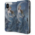 Fairy with Black Cat Sitting on Moon by Nene Thomas iPhone 8 Folio Case