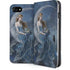 Fairy with Black Cat Sitting on Moon by Nene Thomas iPhone Cases