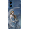 Fairy with Black Cat Sitting on Moon by Nene Thomas Moto G Play 4G (2024) Skin